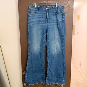 American Eagle Outfitters Women's Flare Blue Jeans